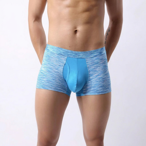 Sous-vêtements boxer pour homme en maille confortable, 95% polyester, 5% élasthanne, logo personnalisé en gros, respirant, 3 paquets - Product Image 1