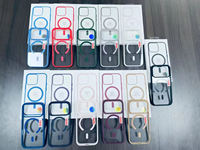 Coque de téléphone magnétique transparente en TPU et acrylique, antichoc et anti-jaunissement pour iPhone 17 16 15 14 13 Pro Max