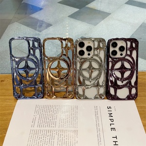 Nueva Funda Magnética para Teléfono con Diseño de Estrella y Revestimiento Colorido para iPhone 17 16 15 14 13 Pro Max con Cubierta Transpirable para Disipación de Calor - Product Image 3