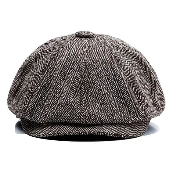 Grosir topi baret 8 panel tukang koran, topi katun ivy untuk pria musim dingin kualitas tinggi
