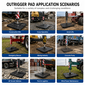 แผ่นรองรับแรงกระแทก WLT Ground Support Pad ผลิตจาก UHMWPE สำหรับขาตั้งเครื่องจักร ขนาดใหญ่ สำหรับผู้นำเข้าและผู้จัดจำหน่ายอุปกรณ์ - Product Image 4