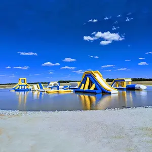 澳大利亚新型充气商业水上飞溅公园/浮水游乐场设备