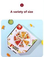 Boîte à pizza en carton ondulé avec logo personnalisé, finition brillante et mate, conteneur alimentaire pour pizza