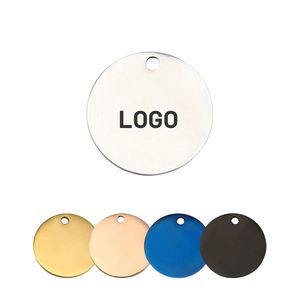 Gold Color Round <b>Pet</b> Name Small Stainless Steel <b>Blank</b> Mini Dog Id Number Tag With Logo - Product Image 3