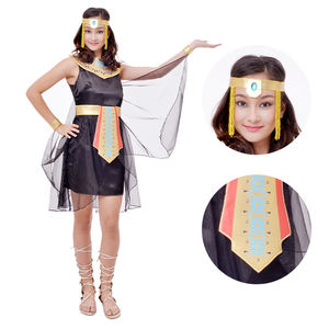 कस्टम डिजाइन ओएम सेवा अकाल प्रमाणित महिलाओं के इजिप्टियन फिरौन पोशाक काले सोने की पोशाक - Product Image 3