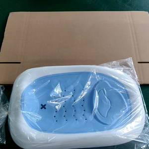 Ensemble de <span class=keywords><strong>baignoire</strong></span> pour bébé en plastique écologique, accessoires, conception sécurisée à détection de température, <span class=keywords><strong>baignoire</strong></span> pour bébé <span class=keywords><strong>avec</strong></span> support de bain pour nouveau-nés - Product Image 4