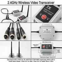Kit de Adaptador de Video AHD Melia |   Transmisor y Receptor de Largo Alcance de 200M 1080P |   IP67 Impermeable 12-36V 1 Año de Garantía para Camión