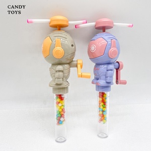 Jouets robot lumineux amusants PLATO avec des bonbons gélifiés et des bonbons durs, <span class=keywords><strong>surprise</strong></span> promotionnelle dans un tube en plastique, dessin animé à secouer à la main - Product Image 3