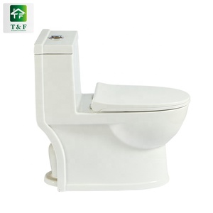 Top vente fabricant d'usine <span class=keywords><strong>bouton</strong></span> <span class=keywords><strong>poussoir</strong></span> personnalisé moderne en céramique chasse d'eau bol de toilette monté au sol une pièce <span class=keywords><strong>Wc</strong></span> toilette - Product Image 2