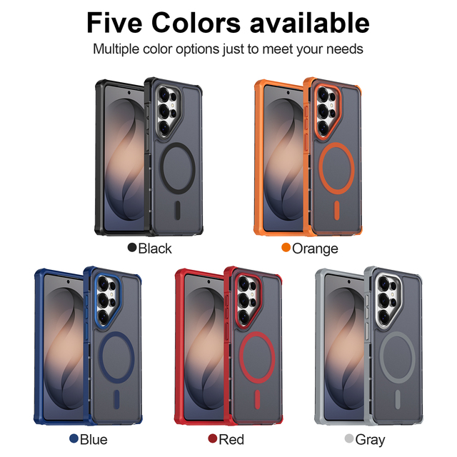 Metal Buttons Lens Frame Magnetic Mobile Phone Cases for Samsung S26 ultra Anti Shock Phone case for galaxy S25 S24 S23