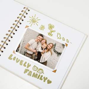 <span class=keywords><strong>Album</strong></span> de <span class=keywords><strong>scrapbooking</strong></span> personnalisé en papier imprimé écologique, couverture rigide, vente en gros, DIY - Product Image 3