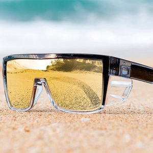 แว่นกันแดด Finewell 3411Sports AS/NZS1337.1 ป้องกันแสงสะท้อนแบบโพลาไรซ์ สีทอง คุณภาพสูง กรอบป้องกันแบบสั่งทำพิเศษ - Product Image 1