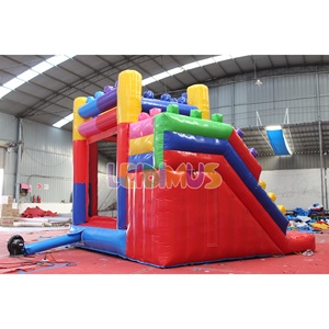 <span class=keywords><strong>El</strong></span> <span class=keywords><strong>castillo</strong></span> hinchable con temática de bloques de construcción de color caramelo con tobogán acuático texturizado antideslizante es un modelo de mejora para padres e hijos - Product Image 5