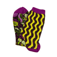 Chaussettes rayées à imprimé ethnique africain Colore Sport pour femmes