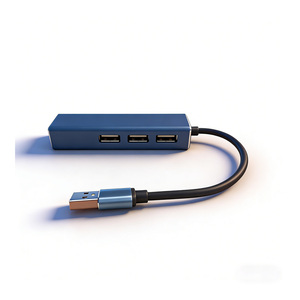 ฮับ USB RJ45 4พอร์ต USB2.0อะแดปเตอร์อีเทอร์เน็ต10/100เมตรอลูมิเนียมอัลลอยด์ CE/FCC ได้รับการรับรองสำหรับแล็ปท็อป - Product Image 1