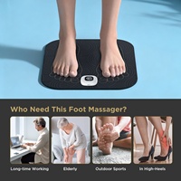 Tapis de massage électrique pliable pour les pieds avec télécommande sans fil, chauffage EMS, soulage la fatigue, pour la maison et le bureau