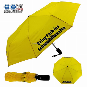 <span class=keywords><strong>Parapluie</strong></span> 3 plis automatique Offre Spéciale de haute qualité avec cadre <span class=keywords><strong>inversé</strong></span> en fibre de verre nervures poignée en plastique impression UV de style professionnel - Product Image 5