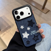 Coque de téléphone brodée style Ins, antichoc, protection intégrale pour iPhone 11 12 13 14 15 16 17 ProMax
