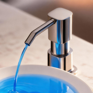 <b>Hand</b> Press Soap Dispenser Liquid Pump For Kitchen Sink Vegetable Wash Basin Easy To Use No <b>Drilling</b> Required ABS Material - Product Image 1
