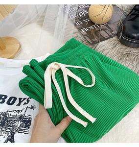 Pantalon long ample pour <span class=keywords><strong>femme</strong></span>, taille haute, coupe droite, avec cordon <span class=keywords><strong>de</strong></span> serrage, style décontracté, collection Printemps-Été - Product Image 6