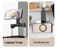 Support de téléphone magnétique pliable mains libres OEM en acier au carbone, portable, pour bureau, douche, accessoire mobile multi-scènes
