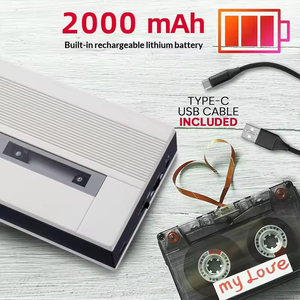 Lettore e Registratore di Cassette Walkman con Jack per Cuffie Integrato per Riproduzione in Stile Retrò, Altoparlante Wireless per Esterni - Product Image 3