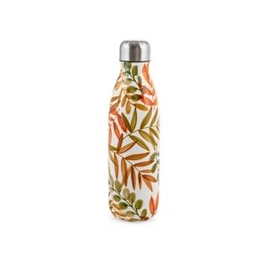 Bottiglia Termica in Acciaio Inossidabile 0,75 L con Design a Foglie, Bottiglia d'Acqua Isolata - Product Image 1