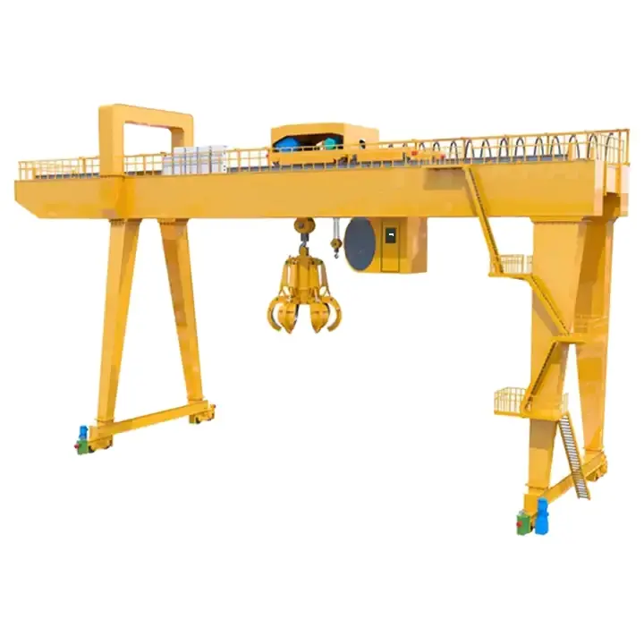 MZ Model Double Girder Grab Gantry Crane Lifting Capacity 5 ton 10 ton for port vessels