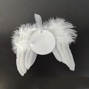 Adornos de alas de Ángel, pluma de sublimación, regalo de Navidad Popular