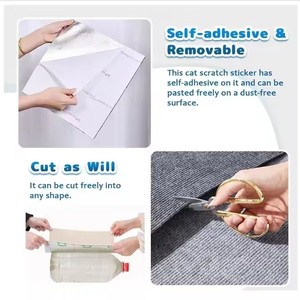 Tapete Arranhador para Gatos por Atacado, Poste Arranhador DIY, Tapete de Escalada Recortável, Almofada de Carpete Autoadesiva, Protetor de Móveis - Product Image 3