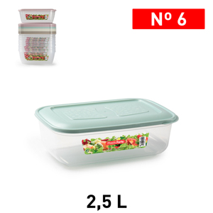 Contenitore per Alimenti PlasticForte 2,5 L, Durevole e Riutilizzabile per Conservazione Domestica - Product Image 3