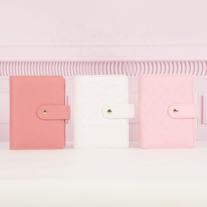 Carpeta de anillas de cuero acolchado con guijarros A7 estilo Oficina, superventas de Hongbo, organizador de sobres para documentos, sobre para relleno de efectivo - Product Image 1