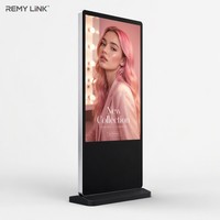 Écran publicitaire numérique sur pied de 55 pouces pour affichage portrait