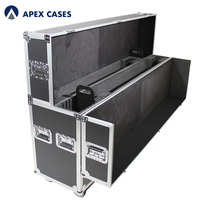 APEX CASES - Estuche de Aluminio Personalizado de Alta Resistencia para Monitor de Pantalla Plana LED LCD Plasma TV, Estuche de Transporte Ajustable Doble de 55-70 Pulgadas