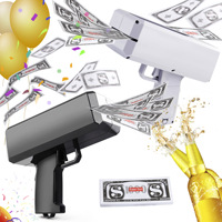 Fabricant amélioré pistolet à argent électrique grande puissance dollar jouet boîte blanche accessoires de vacances Source nouveauté plastique nouveauté pistolet à argent