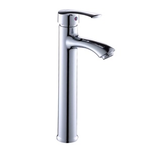 Grifo de lavabo cromado de un solo orificio, montado en el encimera, con una sola manija, para agua fría y caliente, para baño. - Product Image 3