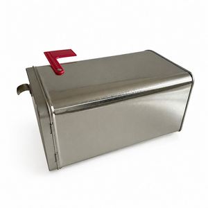 Boîte aux lettres miniature personnalisée avec logo, boîte cadeau en métal décorative DIY avec drapeau rouge pour événement promotionnel - Product Image 5