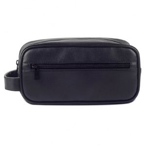 Personalized PU Leather Travel Toiletry Bag Waterproof Large Travel Makeup Bag with Logo - Product Image 2