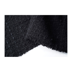 Tela Tweed de Primera Calidad Hecha en Corea, Tejido de Algodón con Textura de Escalera Negra, Tejido de Fantasía, OEM y ODM, Tela Textil Tejida Personalizada - Product Image 5