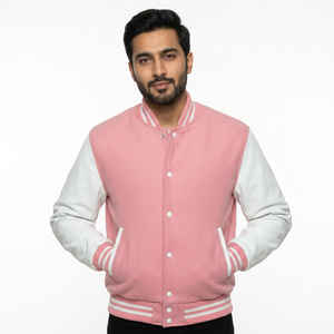 Top Selling Fashion 100% Wool Wholesale <b>Varsity</b> <b>Jackets</b> Custom Color Logo <b>Men</b> <b>Bomber</b> <b>Jacket</b> Made in Pakistan Reasonable Price - Product Image 1