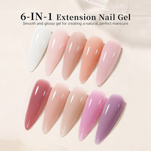 FZANEST 1kg Gel Acrílico Francés de Extensión, Removible con UV LED, Color Camuflaje, Gel Duro Nude con Brillo Efecto Gelatina para Construcción de Uñas - Product Image 6