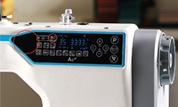 Jack A8 Advanced Lockstitch avec mouvement numérique de chien d'alimentation et machine à coudre droite d'ordinateur semi-sèche à bras surdimensionné
