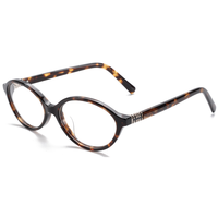 Monture de lunettes optiques ovales rétro Elan Optical YB9301 en acétate à monture complète pour femme, disponible avec verres de prescription – Grande Vente