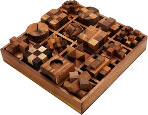 Jeu d'échecs en bois pour adultes - Casse-têtes cubiques, jeux de réflexion stimulants, jouets de puzzle - Product Image 1