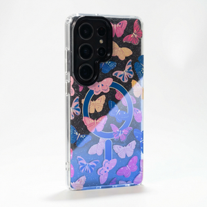 Étui de téléphone magnétique anti-lumière bleue IMD, motif floral OEM, coque de protection pour téléphone portable <span class=keywords><strong>Samsung</strong></span> Galaxy S26 Ultra - Product Image 1