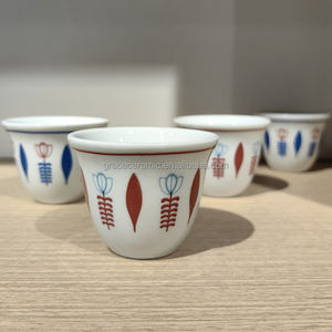 Tasse Cawa classique personnalisée céramique arabe porcelaine fine 65cc 80cc <span class=keywords><strong>125cc</strong></span> ensemble de tasses à café expresso sans poignée - Product Image 1
