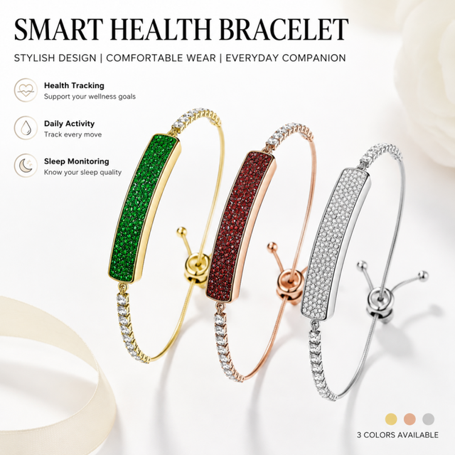 Smart Alloy Bracelet Watch Health Tracker AI Health Analysis Menstrual Alarm Clock Sleep Fitness APP Control 5 ATM Waterproof