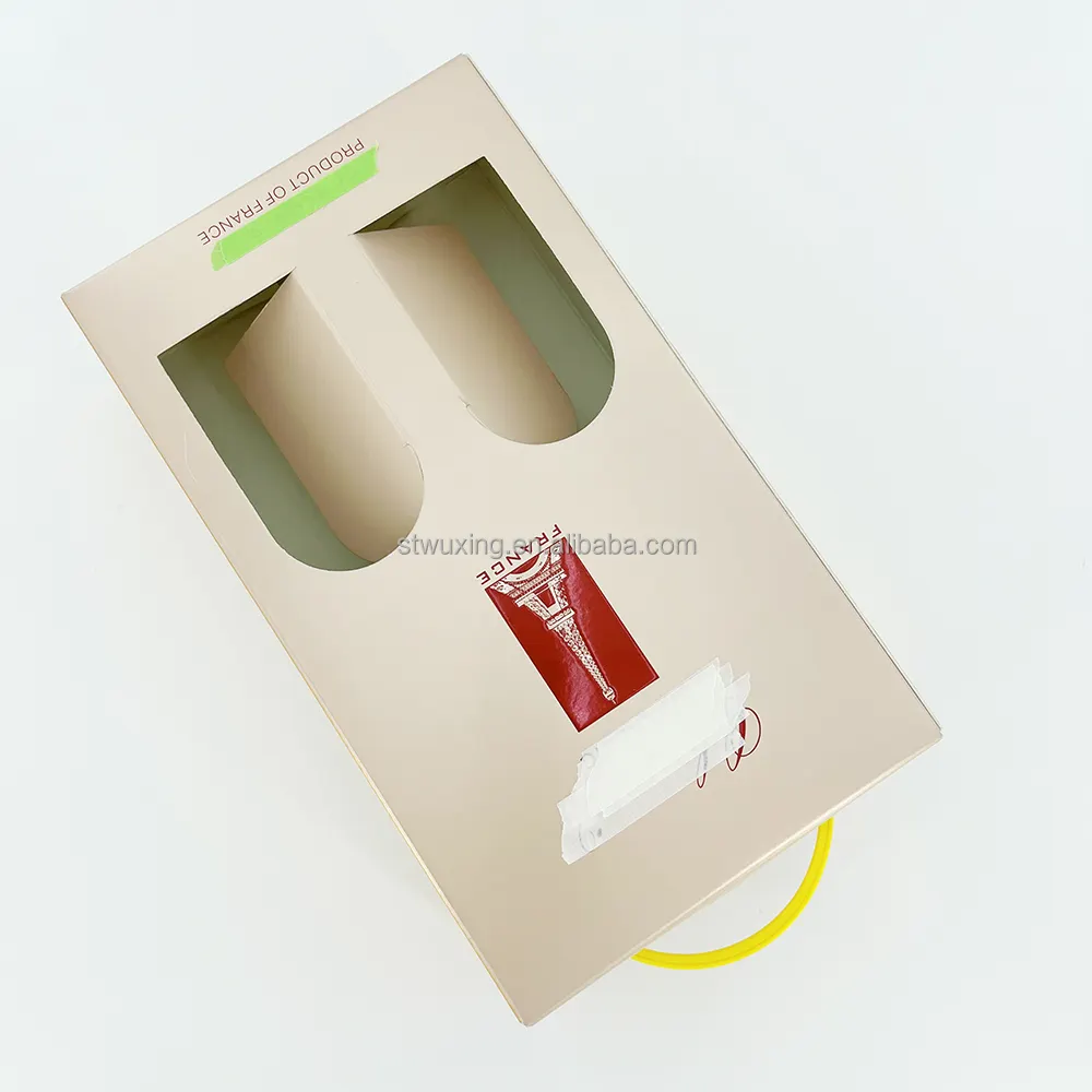 Embalaje de caja de vino con bolsa de logotipo en caja de cartón de vino de lujo y caja de regalo de nueces Kit de correo personalizado botella de licor lleva