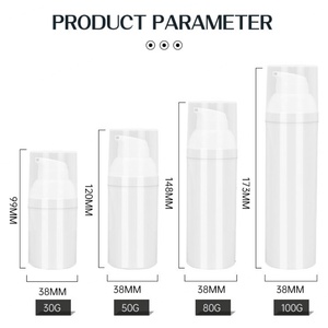 Flacon vide blanc cosmétique sans air en PP, forme ronde, scellé sous vide avec pompe pour masque facial et logo personnalisé - Product Image 4