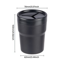 Poubelle de voiture ronde pour déchets et objets divers, poubelle de voiture en forme de tasse